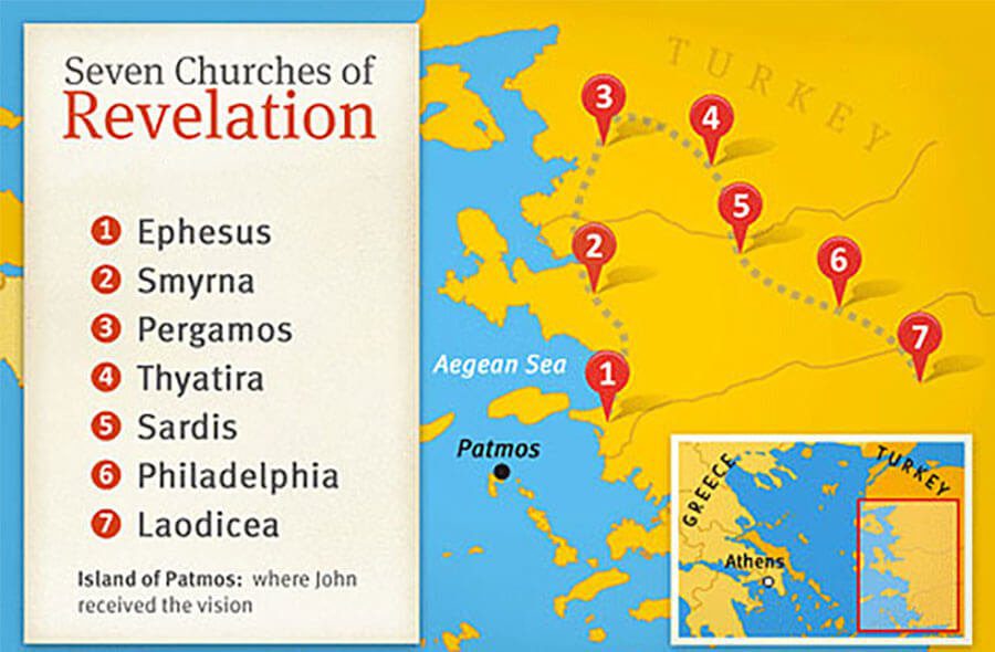 Seven Churches of Revelation Map