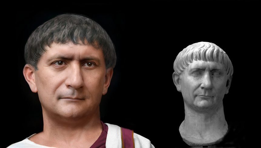 Face reconstruction of the Roman emperor Trajan