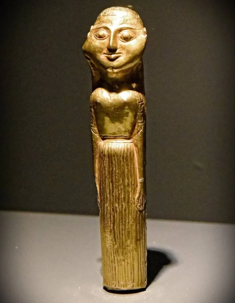 Gold Statue of a Goddess excavated from the Temple of Artemis