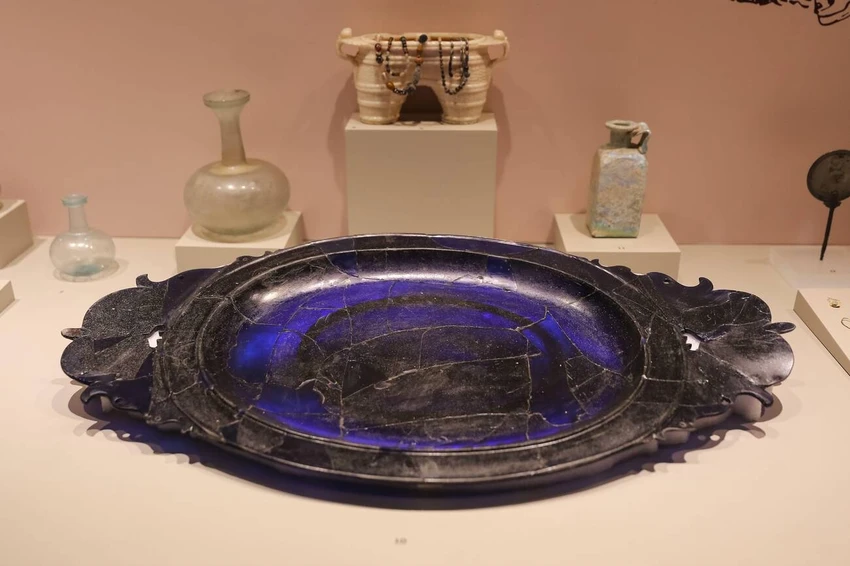 Blue Glass Tray Ephesus Museum