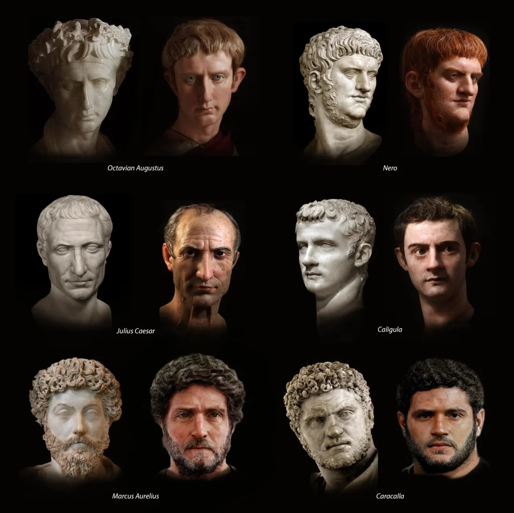 Realistic Faces of Roman Emperors