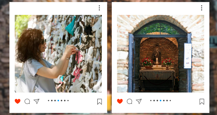 House of the Virgin Mary - Wishing wall and interior of the house