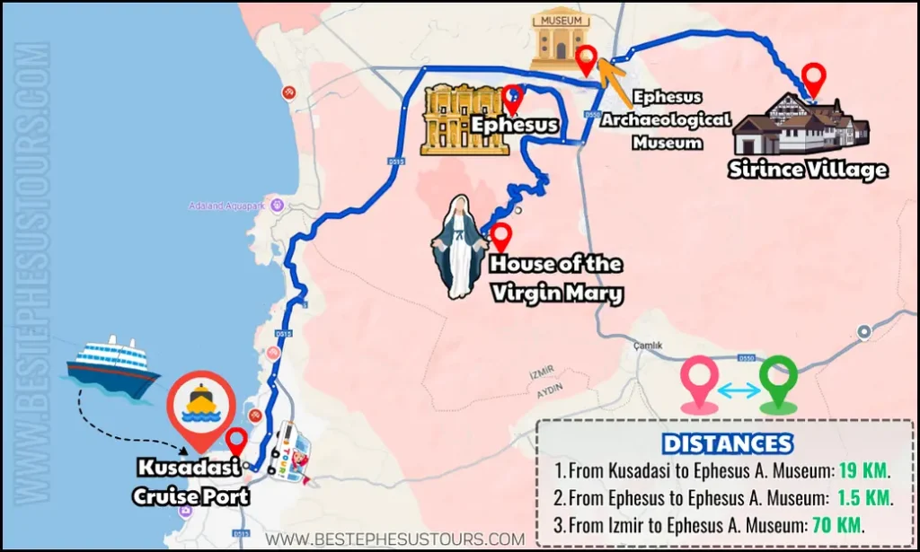 Ephesus Archaeological Museum on Map